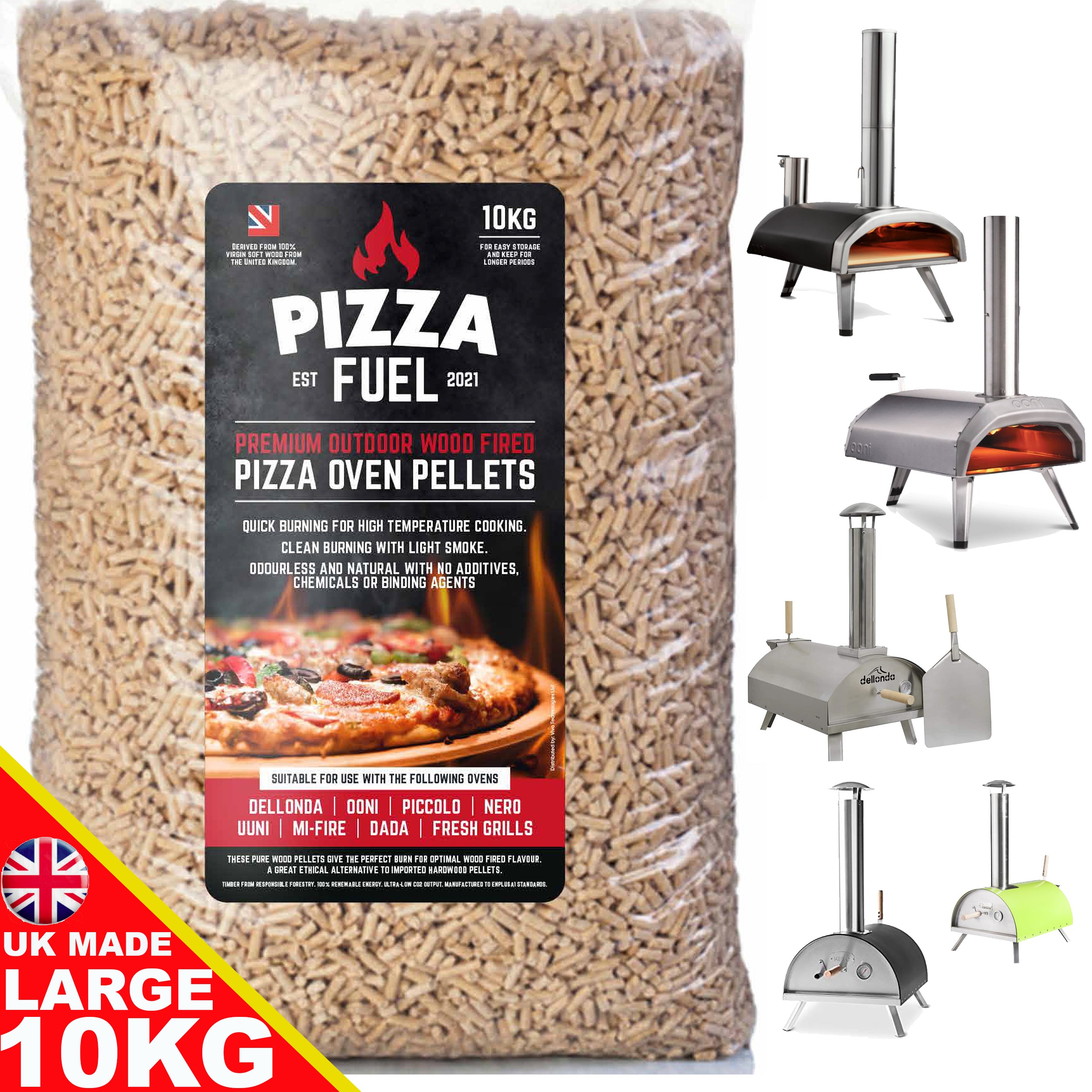 10kg Pizza Oven Wood Pellets for Ooni Dallonda Nero Fresh Grills Uuni Premium 10kg Pizza Oven Wood Pellets for Ooni Dallonda Nero Fresh Grills Uuni Premium